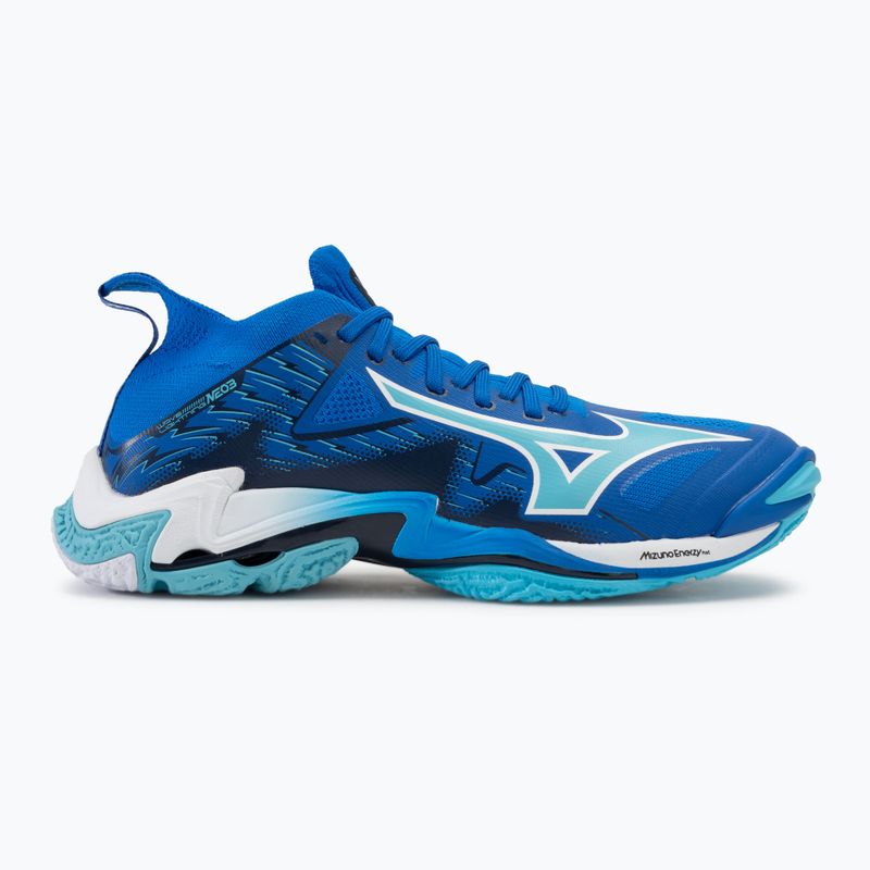 Scarpe da pallavolo da uomo Mizuno Wave Lightning Neo 3 blu mugen/bianco/blu estense 2