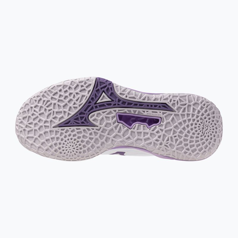 Scarpa da pallamano Mizuno Wav Stealth Neo 2 bianco / marina peonia / pesca parfait 5