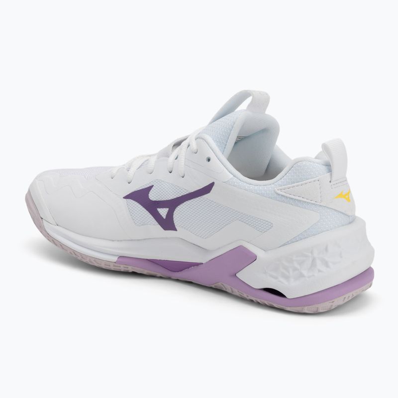 Scarpa da pallamano Mizuno Wav Stealth Neo 2 bianco / marina peonia / pesca parfait 3