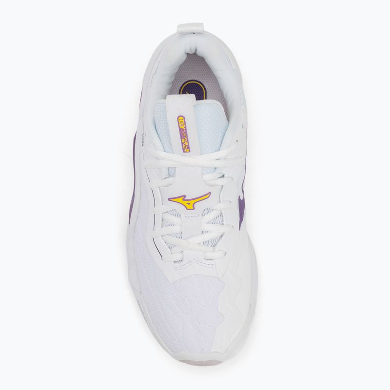 Scarpa da pallamano Mizuno Wav Stealth Neo 2 bianco / marina peonia / pesca parfait 5