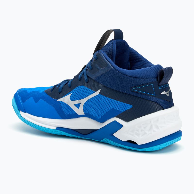 Scarpe da pallamano da uomo Mizuno Wave Stealth Neo 2 Mid blu mugen/bianco/blu estense 3