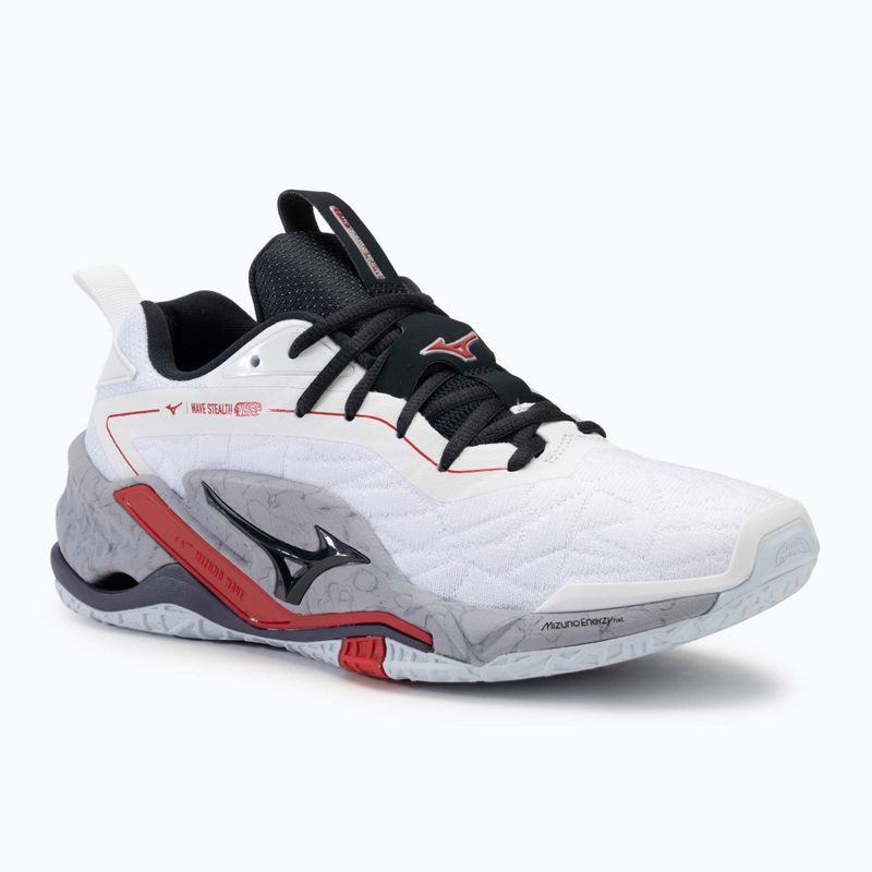 Scarpe da pallamano da uomo Mizuno Wave Stealth Neo 2 bianco/salsa/nero