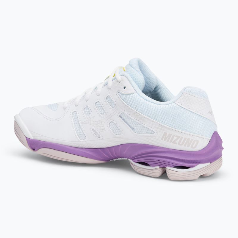 Scarpe da pallavolo da donna Mizuno Wave Voltage 2 bianco/viola patrizia/vintage 3