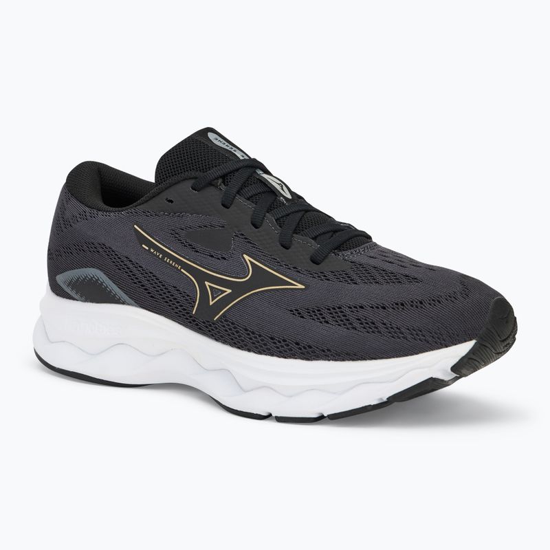 Scarpe da corsa da uomo Mizuno Wave Serene ebony/golden halo/mizuno snow white