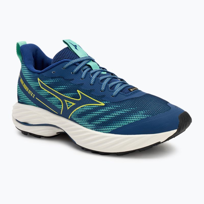 Scarpe da corsa da uomo Mizuno Wave Rider GTX 2 estate blu/quince/verde giada