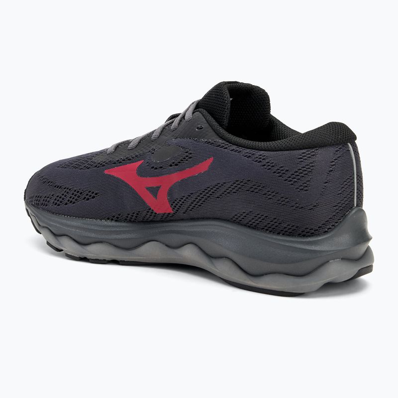 Scarpe da corsa da donna Mizuno Wave Serene GTX ebano/rumba rosso/nero 3