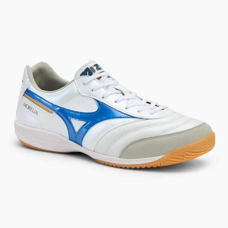 Mizuno Morelia Sala Elite IN scarpe da calcio da uomo bianco/blu laser/oro