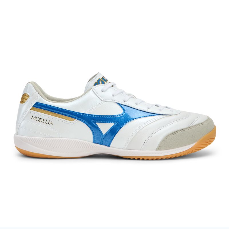 Mizuno Morelia Sala Elite IN scarpe da calcio da uomo bianco/blu laser/oro 2