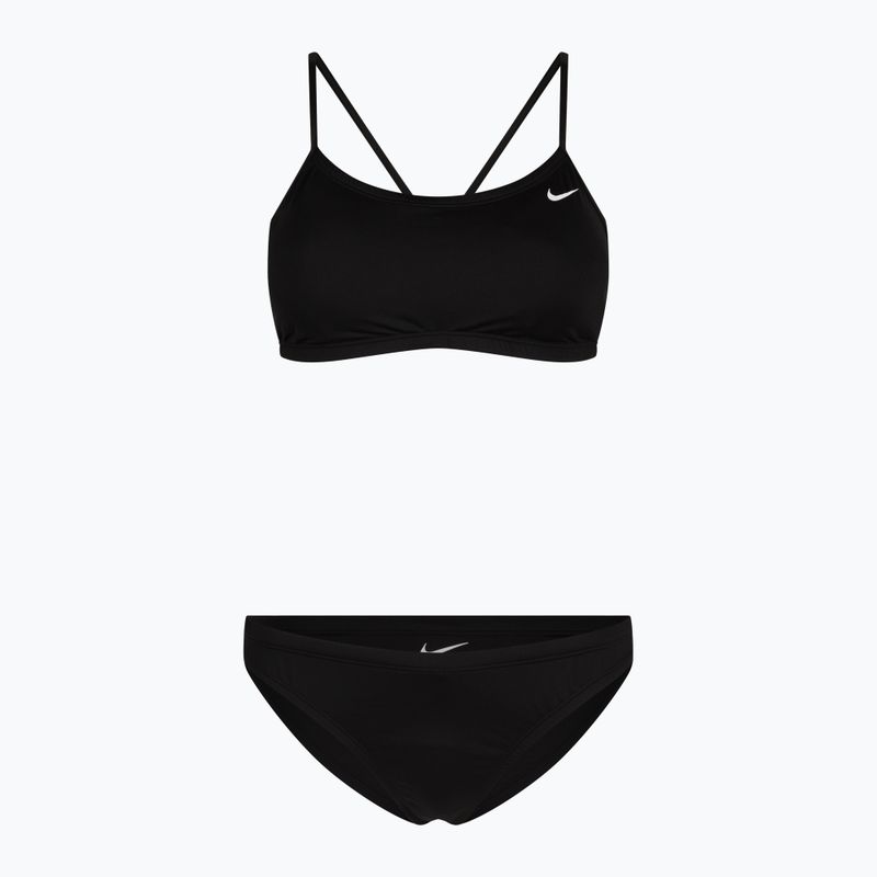 Costume da bagno a due pezzi da donna Nike Essential Sports Bikini nero