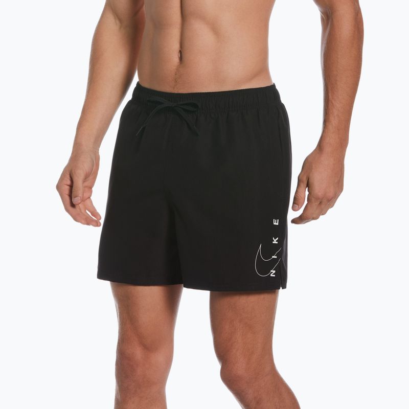 Pantaloncini da bagno Nike Swoosh Break 5" Volley da uomo, nero 3
