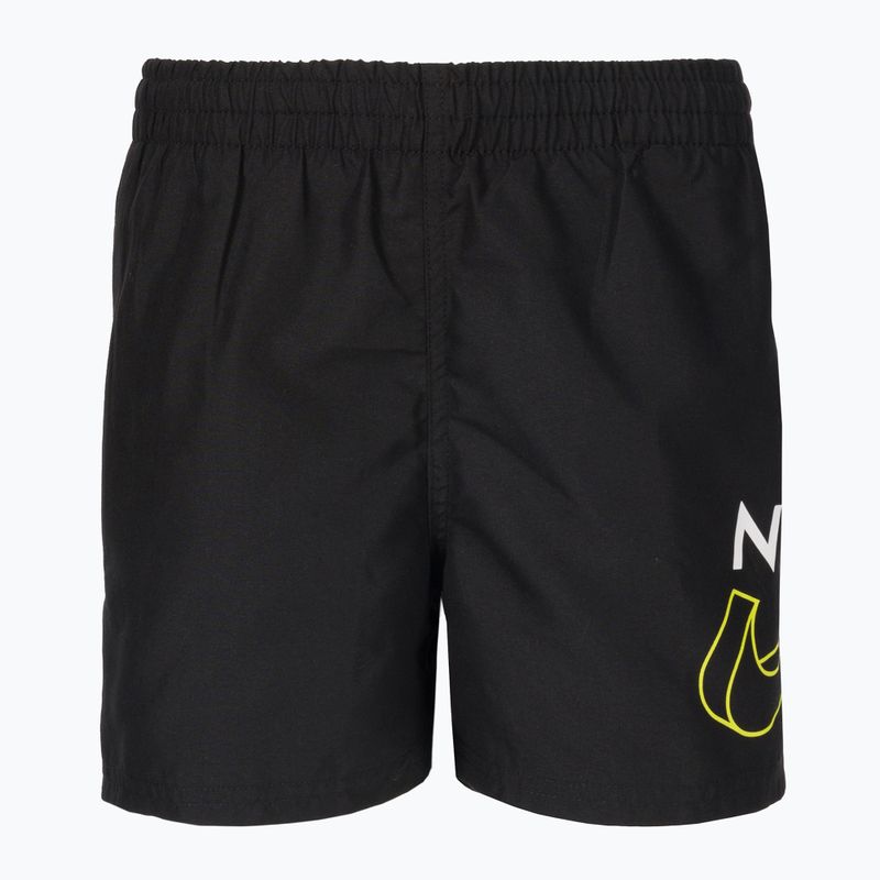 Pantaloncini da bagno Nike Split Logo 4" Volley da bambino, nero