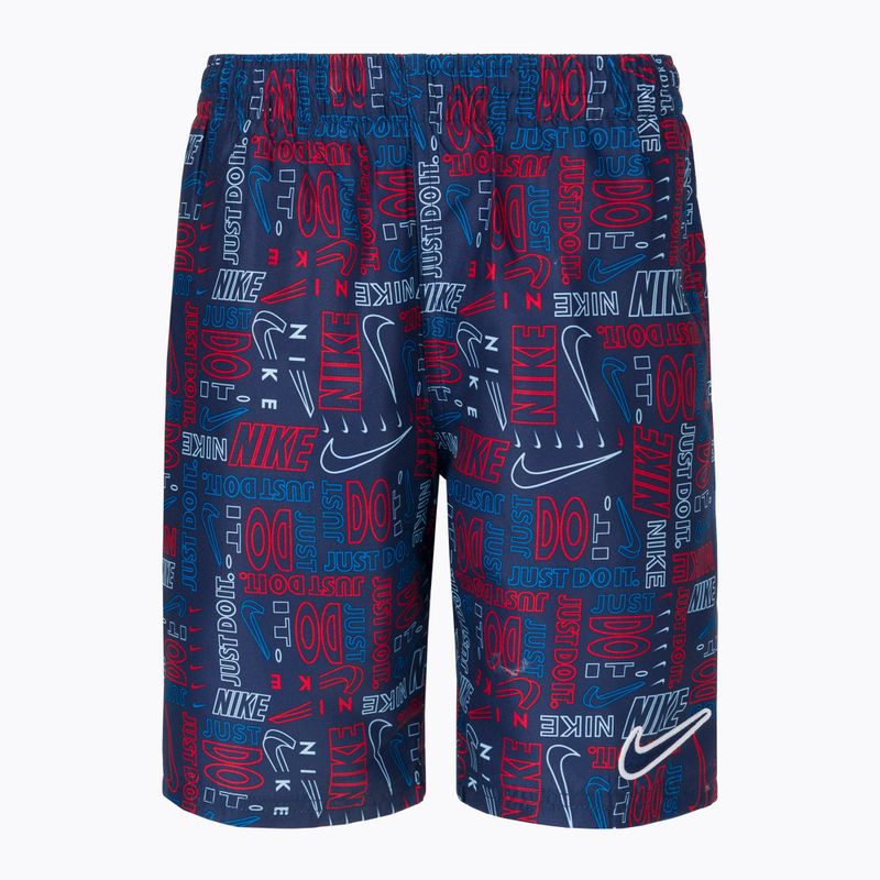 Pantaloncini da bagno da bambino Nike Logo Mashup 8" Volley mezzanotte marina