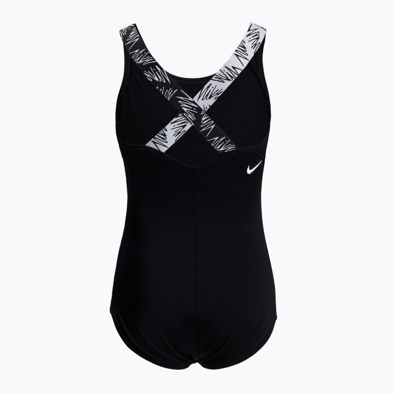 Costume intero da bambino Nike Crossback nero 2