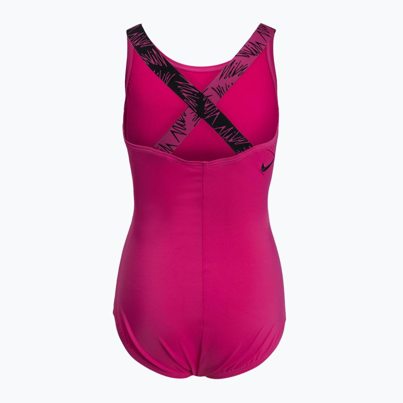 Costume intero da bambino Nike Crossback rosa 2