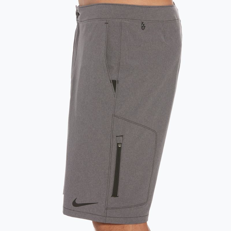 Pantaloncini da bagno Nike Flow 9" Hybrid da uomo grigio erica scuro 7