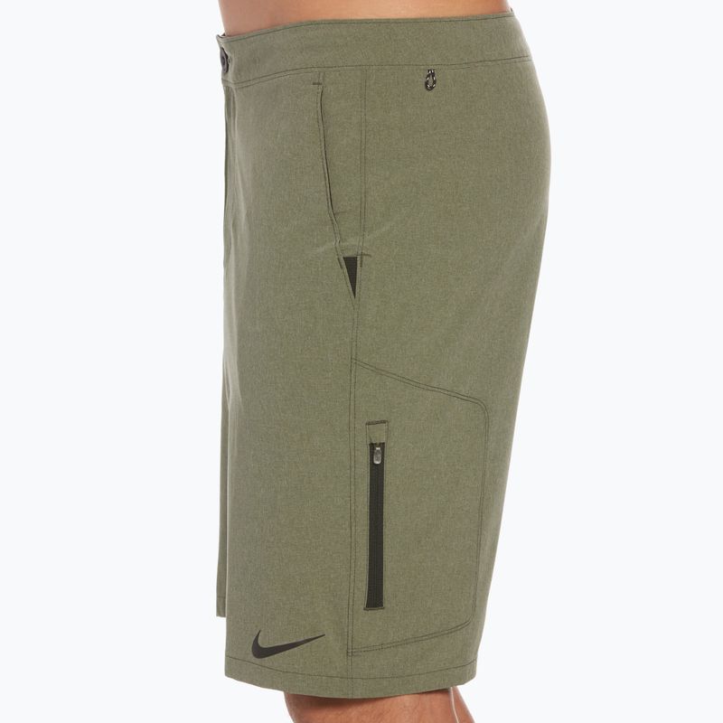 Pantaloncini da bagno cargo Nike Flow 9" Hybrid da uomo, color kaki 7