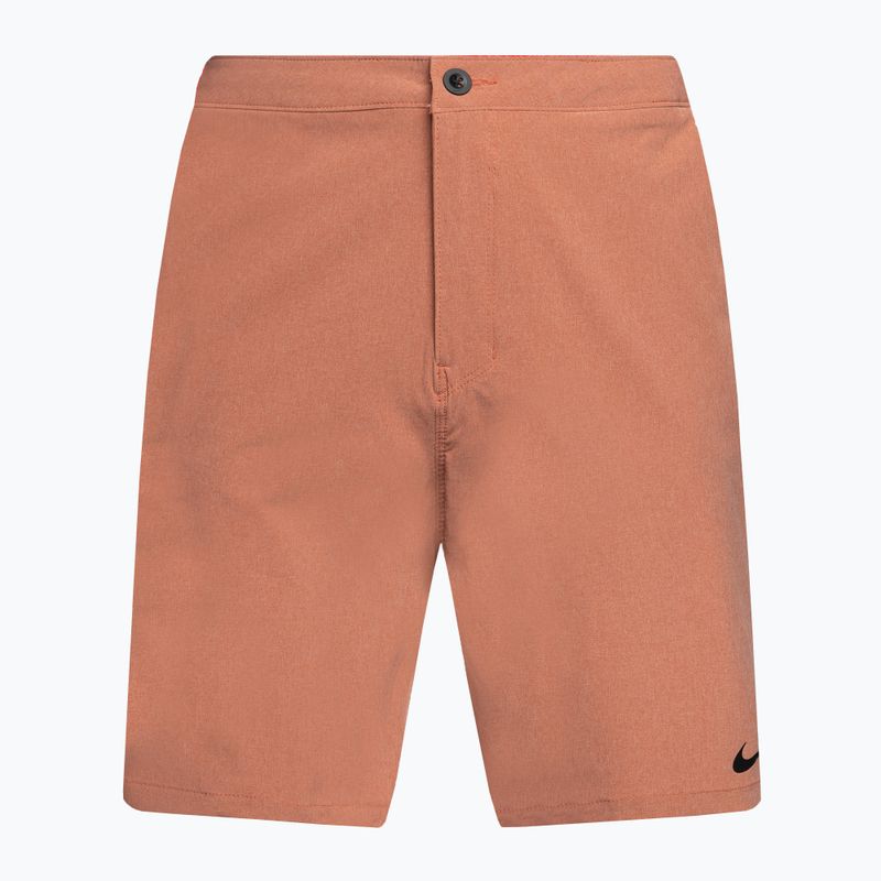 Pantaloncini da bagno Nike Flow 9" Hybrid rugged arancione da uomo