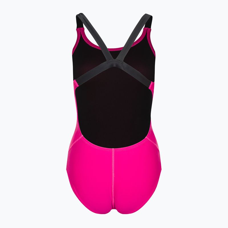 Costume intero donna Nike Logo Tape Fastback rosa prime 2