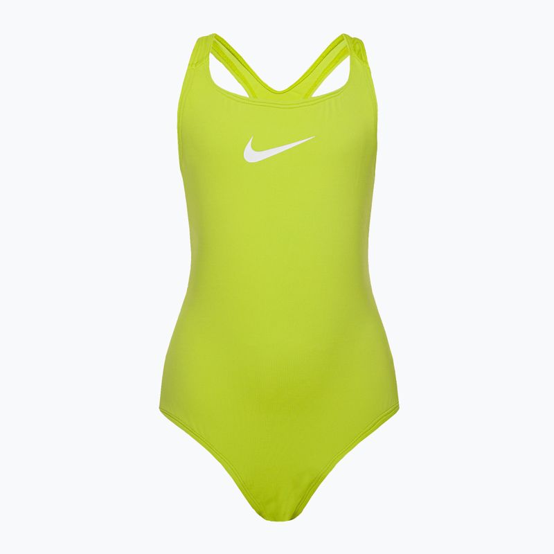 Costume intero da bambino Nike Essential Racerback verde atomico