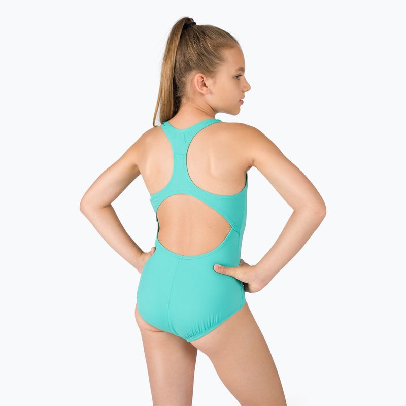 Costume intero Nike Essential Racerback lavaggio verde acqua per bambino 3