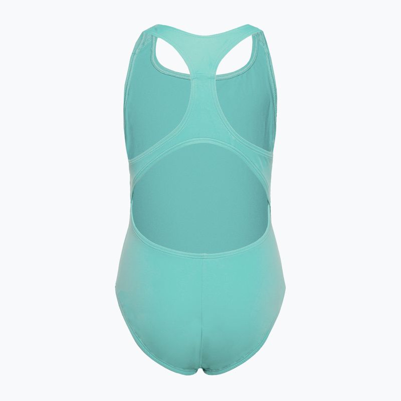 Costume intero Nike Essential Racerback lavaggio verde acqua per bambino 7