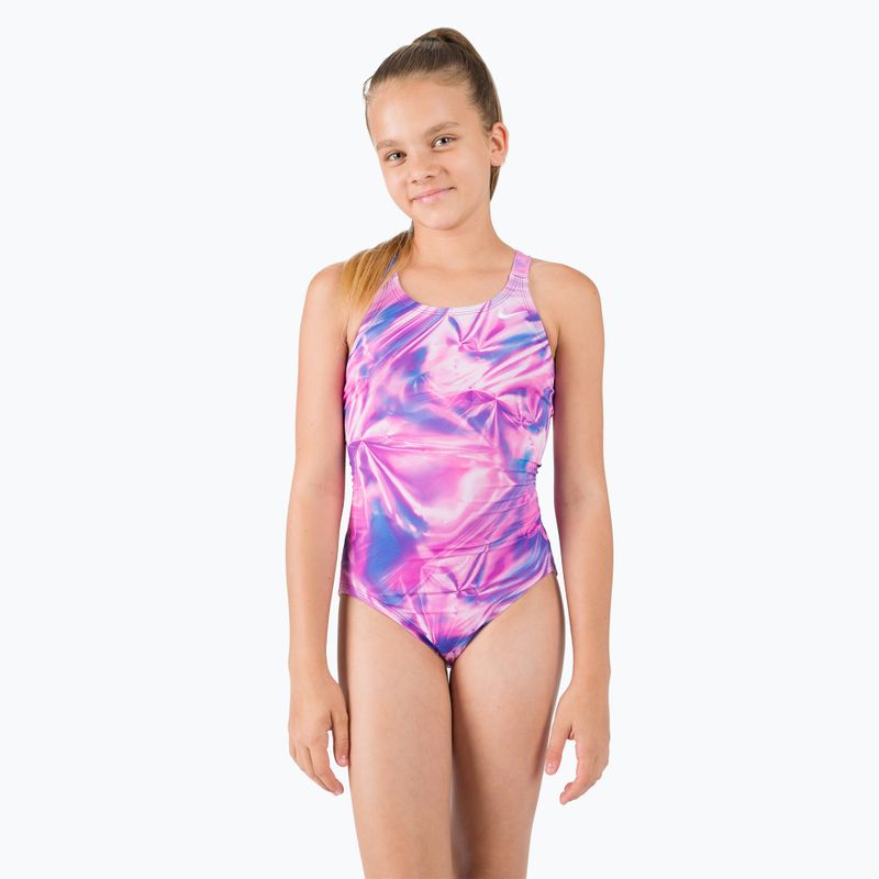 Costume intero Nike Hydrastrong Muliple Prints warm multi per bambini 4