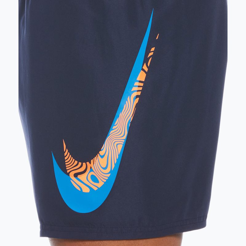 Pantaloncini da bagno Nike Liquify Swoosh 5" Volley da uomo, mezzanotte marina 3