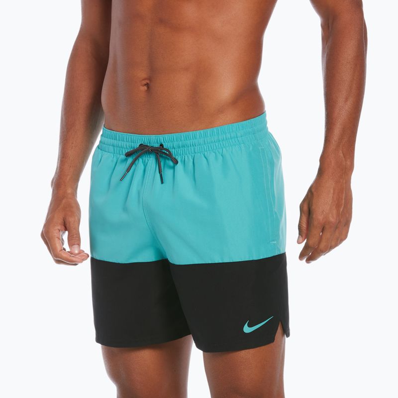 Pantaloncini da bagno Nike Split 5" Volley da uomo, lavaggio verde acqua 5