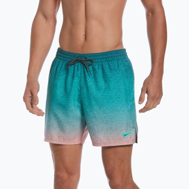 Pantaloncini da bagno Nike Just Do It Fade 5" Volley da uomo, colore corallo sbiancato 5