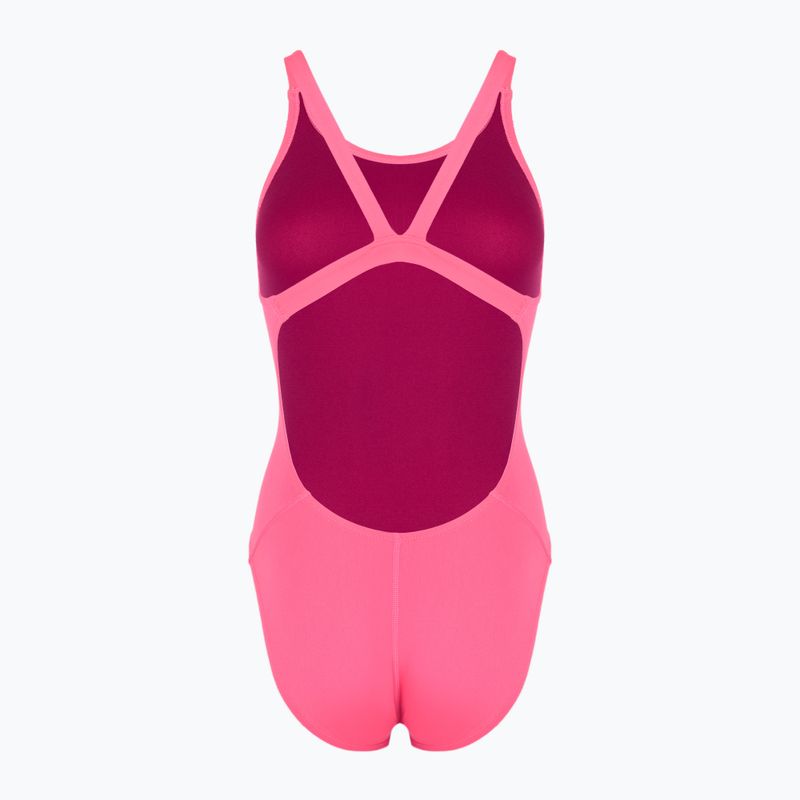 Costume intero Nike Hydrastrong Solid Fastback donna rosa intenso 2