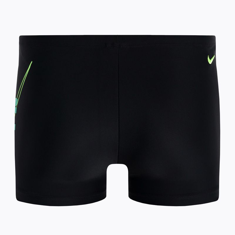 Uomo Nike Reflect Logo Square Leg boxer da bagno nero 2