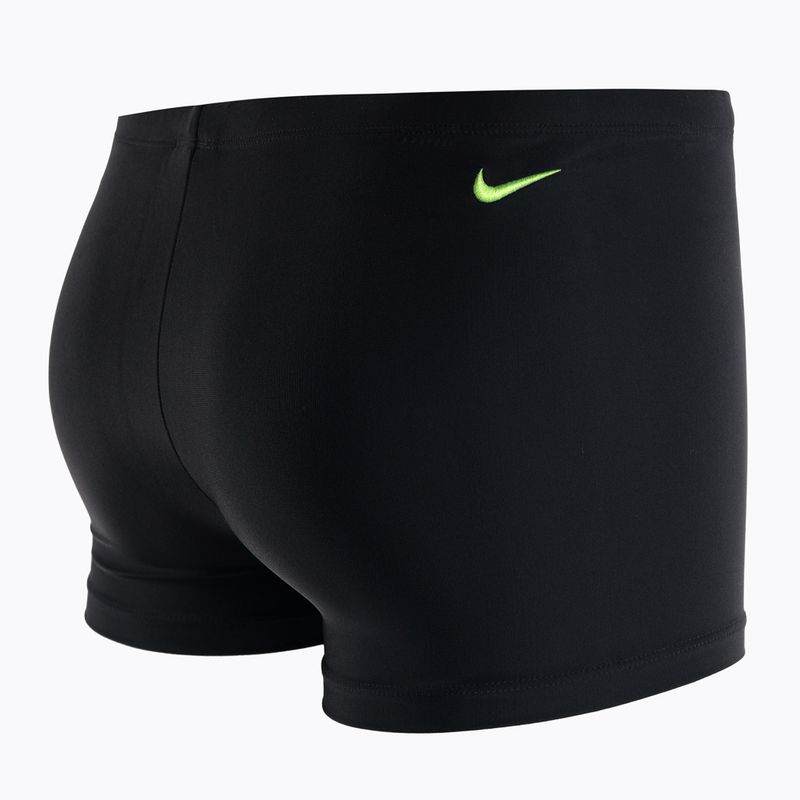 Uomo Nike Reflect Logo Square Leg boxer da bagno nero 4