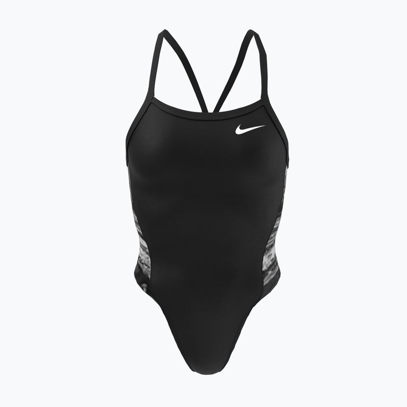 Costume da bagno donna intero Nike Multiple Print Racerback Splice One jet nero 5