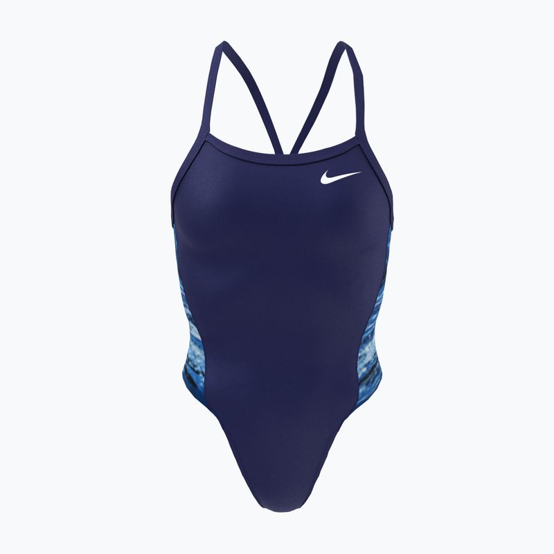 Costume da bagno donna Nike Multiple Print Racerback Splice One midnight navy 5