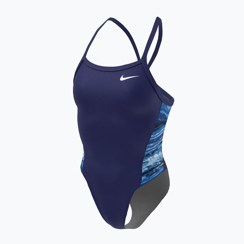 Costume da bagno donna Nike Multiple Print Racerback Splice One midnight navy 6