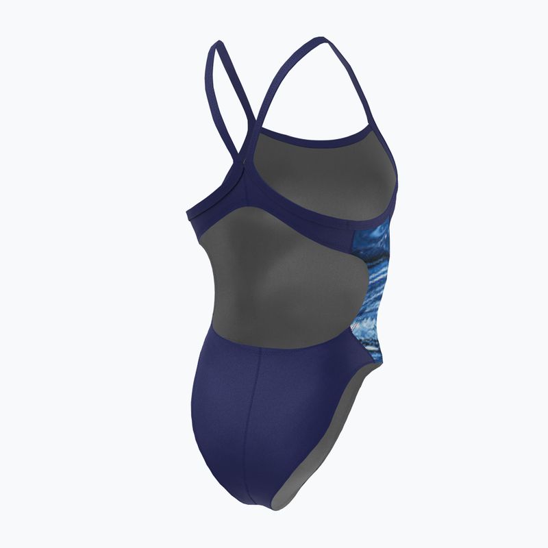 Costume da bagno donna Nike Multiple Print Racerback Splice One midnight navy 7