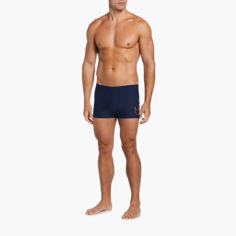 Boxer da bagno da uomo Nike Reflect Logo Square Leg midnight navy 7