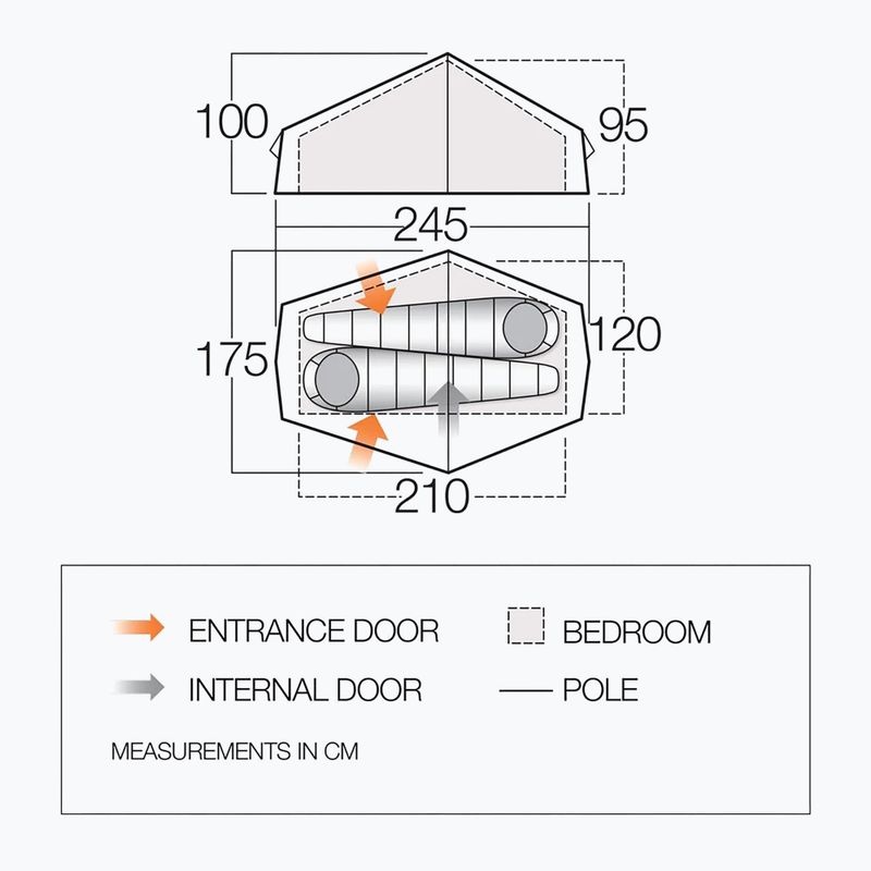 Tenda da campeggio per 2 persone Vango F10 Helium UL 2 verde alpino 2