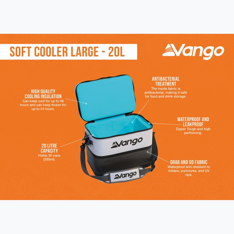 Vango Soft Cooler Large 20 l borsa termica grigio freddo 7