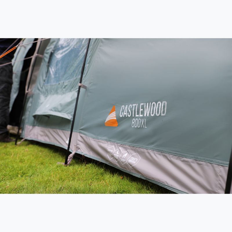 Vango Castlewood 800XL pacchetto verde minerale tenda da campeggio per 8 persone 13