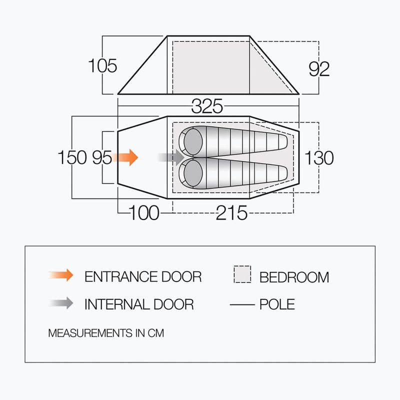 Tenda da campeggio Vango Scafell 200 pamir verde per 2 persone 2