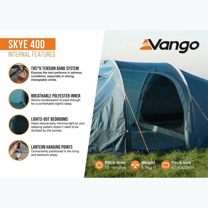 Tenda da campeggio Vango Skye 500 blu profondo per 5 persone 10