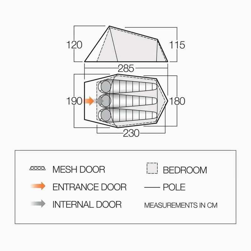 Tenda per 3 persone Vango Soul 300 blu profondo 2