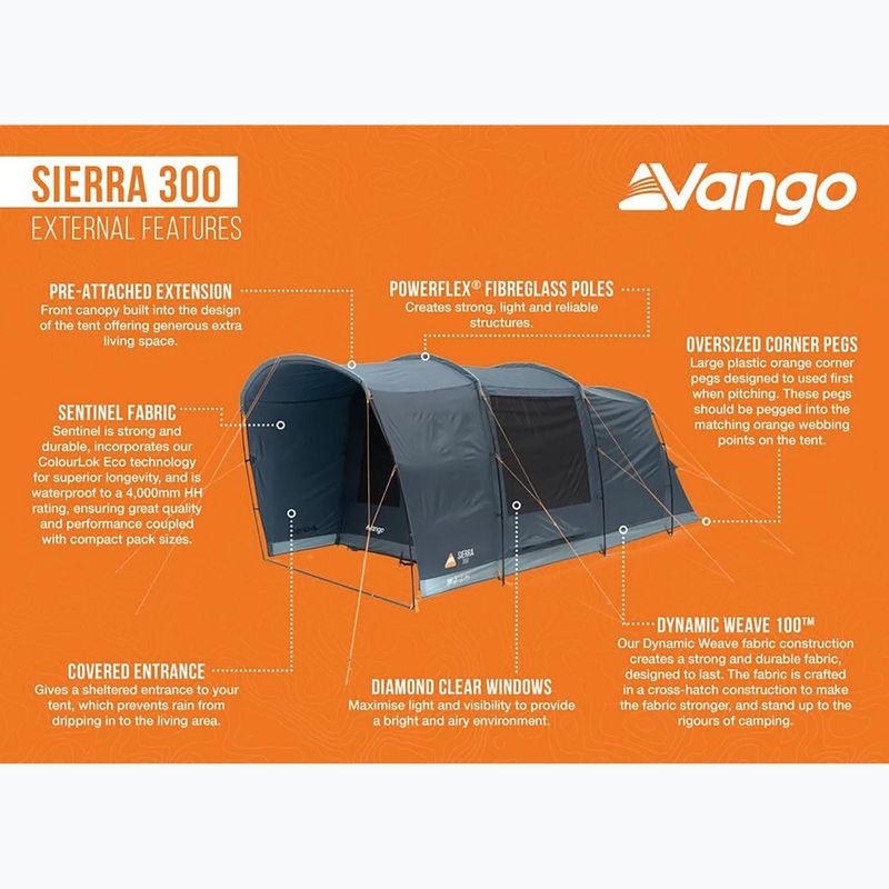 Tenda da campeggio 3-osobowy Vango Sierra 300 deep blue 10