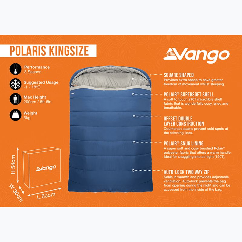 Sacco a pelo Vango Polaris Kingsize neptune 10