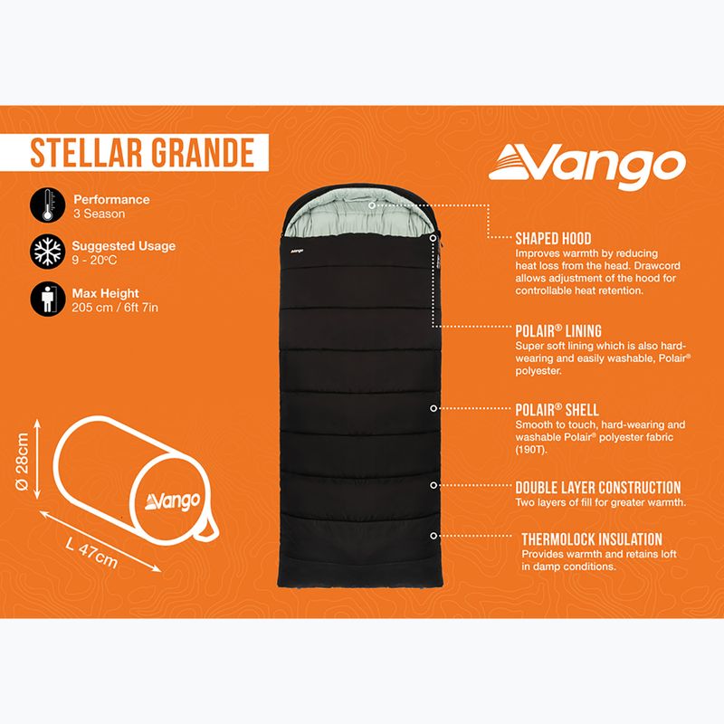 Sacco a pelo Vango Stellar Grande nero 9