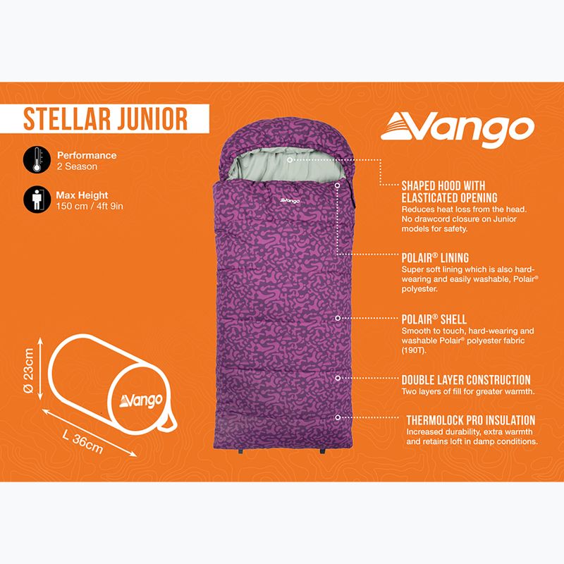 Sacco a pelo per bambini Vango Stellar Junior byzantium 10