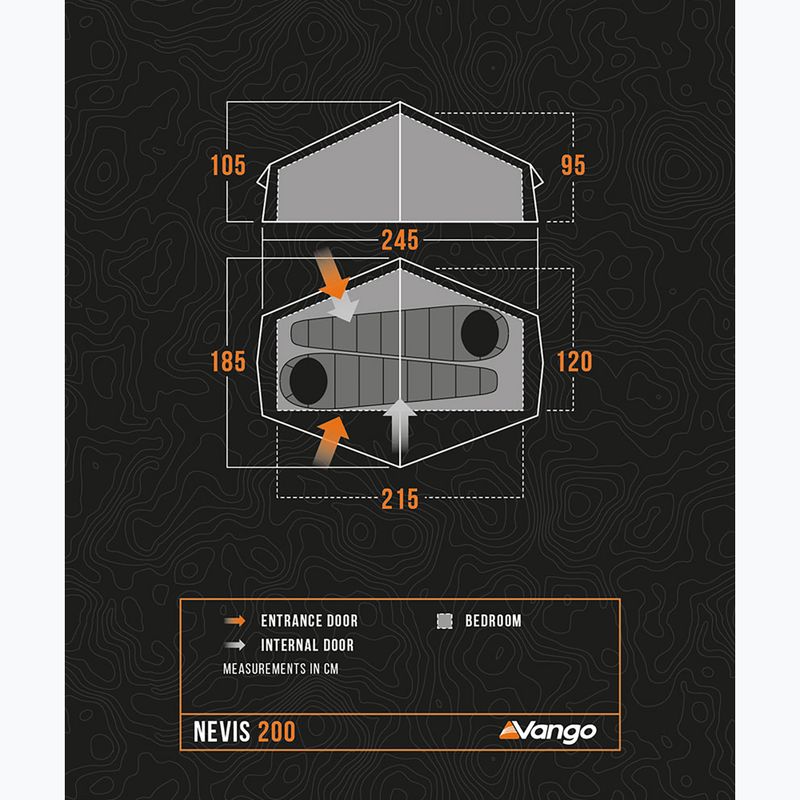 Tenda da trekking per 2 persone Vango Nevis 200 pamir verde 2