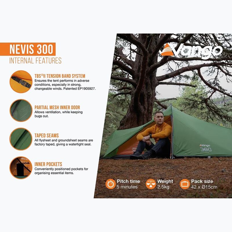 Tenda da trekking 3-osobowy Vango Nevis 300 pamir green 13