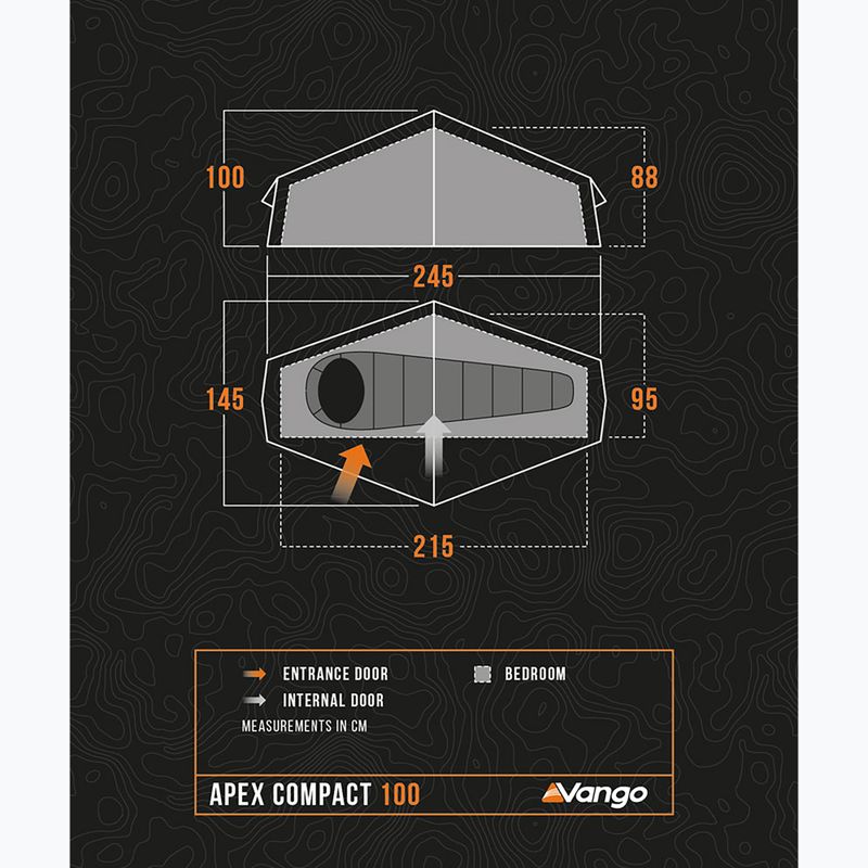 Tenda da trekking per 1 persona Vango Apex Compact 100 verde bosco 2